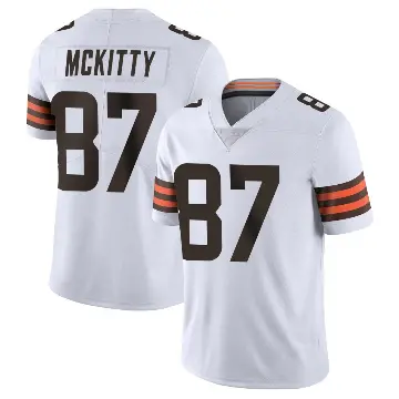 ＃87 Youth Tre' McKitty White Limited Cleveland Browns Vapor Untouchable Jersey