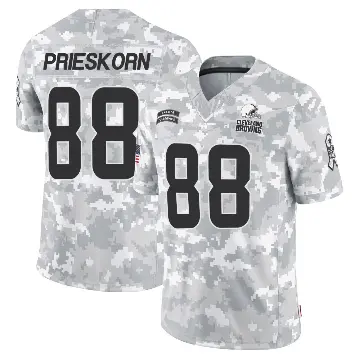 ＃88 Men's Caden Prieskorn Arctic Camo Limited Cleveland Browns 2024 Salute to Service Jersey