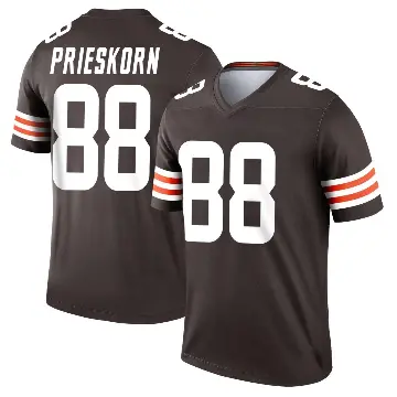 ＃88 Men's Caden Prieskorn Brown Legend Cleveland Browns Jersey