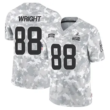 ＃88 Men's Dae'Quan Wright Arctic Camo Limited Cleveland Browns 2024 Salute to Service Jersey
