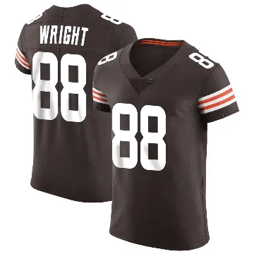 ＃88 Men's Dae'Quan Wright Brown Elite Cleveland Browns Vapor Jersey