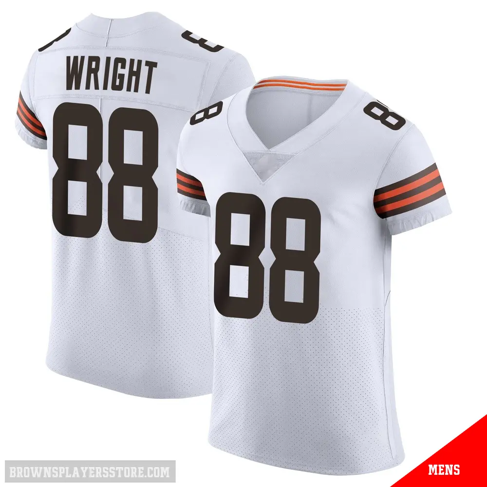 ＃88 Men's Dae'Quan Wright White Elite Cleveland Browns Vapor Jersey