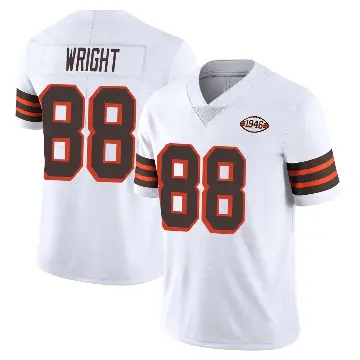 ＃88 Men's Dae'Quan Wright White Limited Cleveland Browns Vapor 1946 Collection Alternate Jersey
