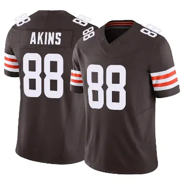 ＃88 Men's Jordan Akins Brown Limited Cleveland Browns Vapor F.U.S.E. Jersey