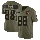 ＃88 Men's Jordan Akins Olive Limited Cleveland Browns 2025 Salute to Service Jersey