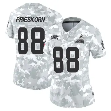 ＃88 Women's Caden Prieskorn Arctic Camo Limited Cleveland Browns 2024 Salute to Service Jersey