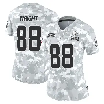 ＃88 Women's Dae'Quan Wright Arctic Camo Limited Cleveland Browns 2024 Salute to Service Jersey