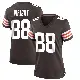 ＃88 Women's Dae'Quan Wright Brown Game Cleveland Browns Team Color Jersey