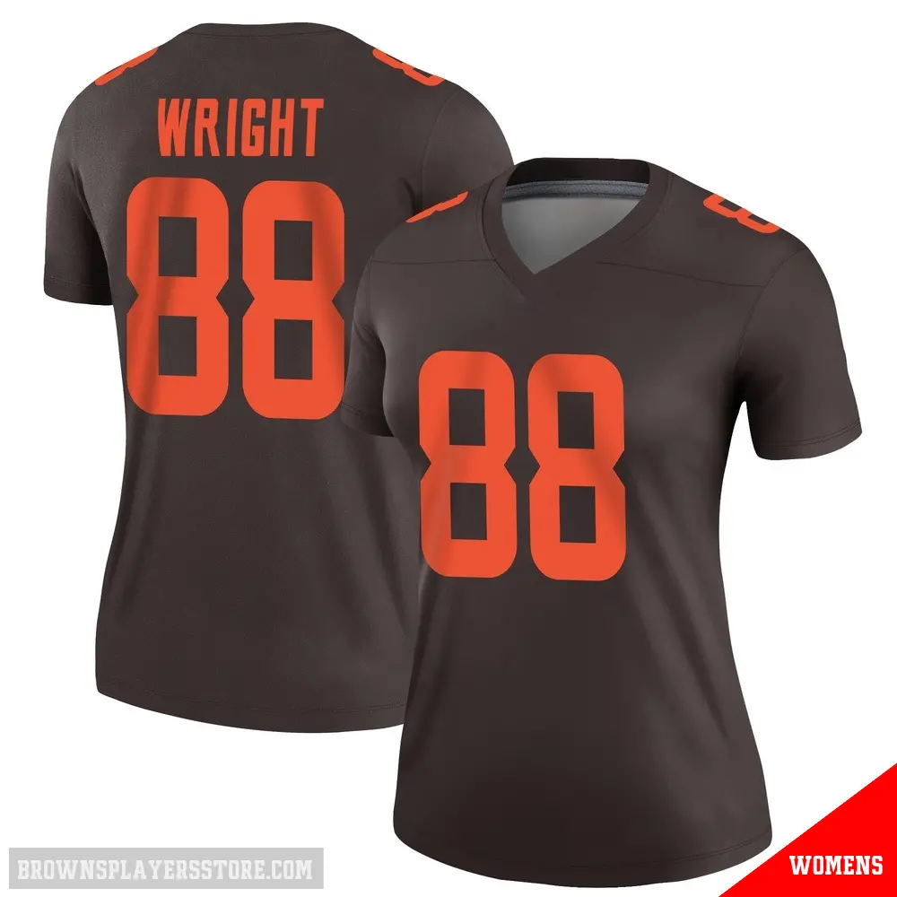 ＃88 Women's Dae'Quan Wright Brown Legend Cleveland Browns Alternate Jersey