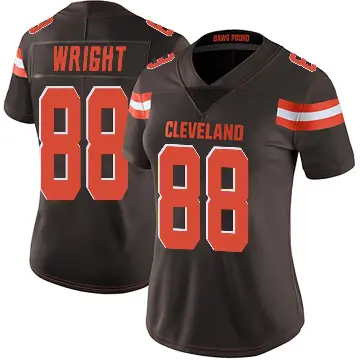 ＃88 Women's Dae'Quan Wright Brown Limited Cleveland Browns Team Color Vapor Untouchable Jersey