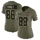 ＃88 Women's Dae'Quan Wright Olive Limited Cleveland Browns 2025 Salute to Service Jersey
