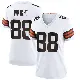 ＃88 Women's Dae'Quan Wright White Game Cleveland Browns Jersey