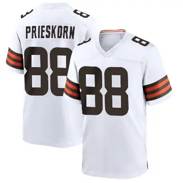 ＃88 Youth Caden Prieskorn White Game Cleveland Browns Jersey