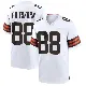 ＃88 Youth Caden Prieskorn White Game Cleveland Browns Jersey