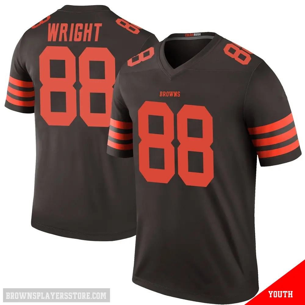 ＃88 Youth Dae'Quan Wright Brown Legend Cleveland Browns Color Rush Jersey