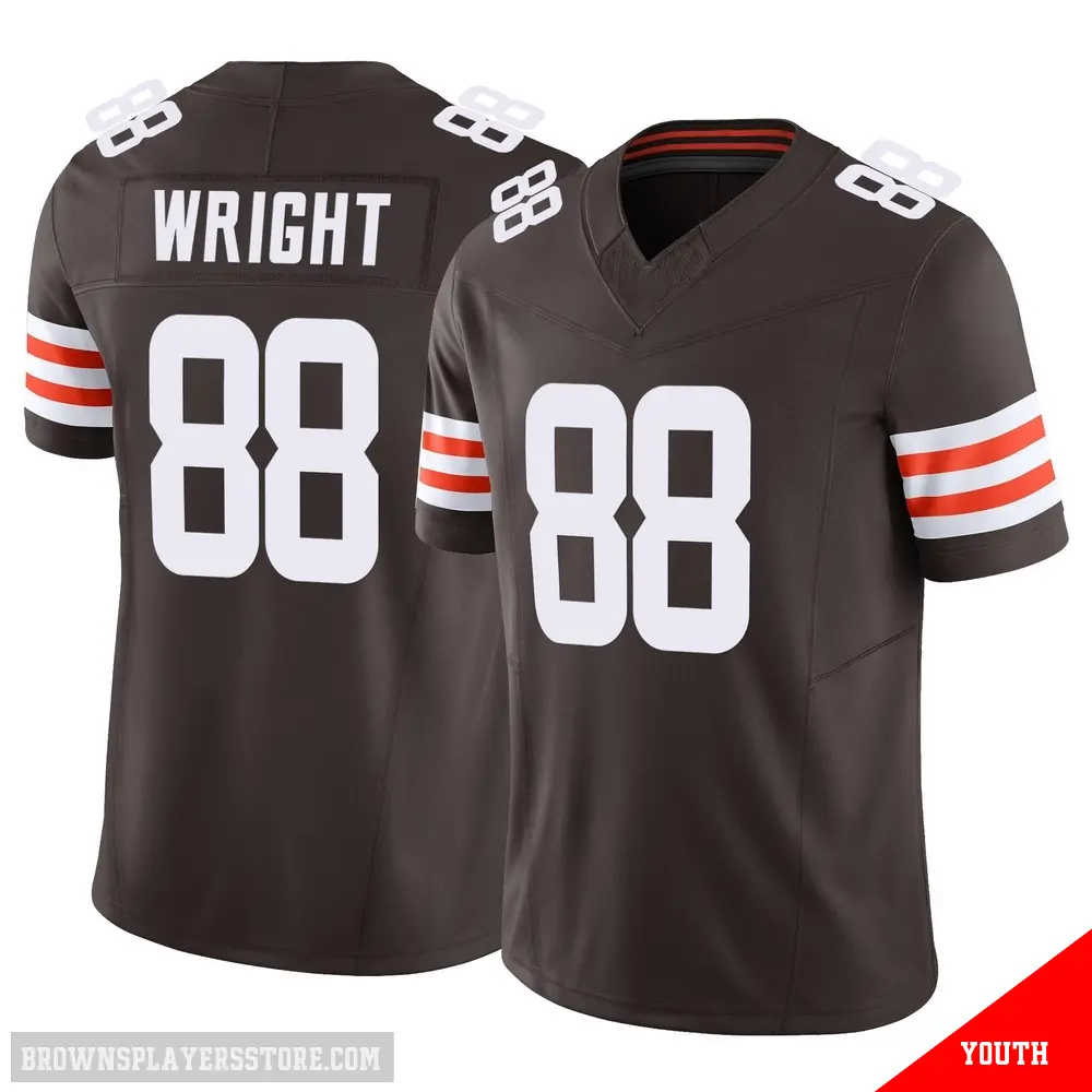 ＃88 Youth Dae'Quan Wright Brown Limited Cleveland Browns Vapor F.U.S.E. Jersey