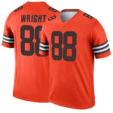 ＃88 Youth Dae'Quan Wright Orange Legend Cleveland Browns Inverted Jersey
