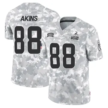 ＃88 Youth Jordan Akins Arctic Camo Limited Cleveland Browns 2024 Salute to Service Jersey