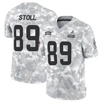 ＃89 Men's Jack Stoll Arctic Camo Limited Cleveland Browns 2024 Salute to Service Jersey