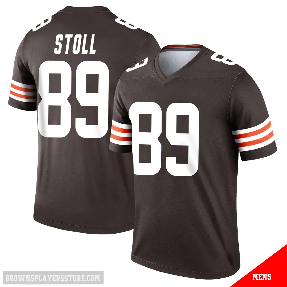 ＃89 Men's Jack Stoll Brown Legend Cleveland Browns Jersey