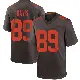 ＃89 Men's Kaden Davis Brown Game Cleveland Browns Alternate Jersey