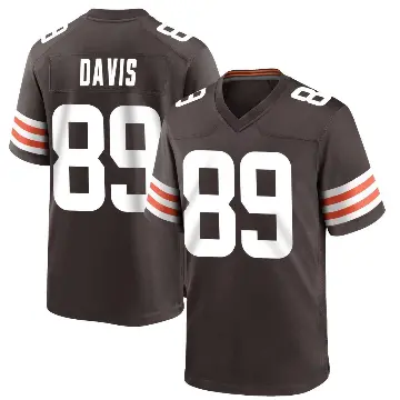 ＃89 Men's Kaden Davis Brown Game Cleveland Browns Team Color Jersey