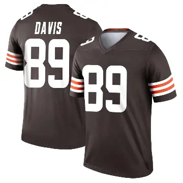 ＃89 Men's Kaden Davis Brown Legend Cleveland Browns Jersey