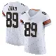 ＃89 Men's Kaden Davis White Elite Cleveland Browns Vapor Jersey