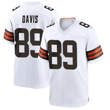 ＃89 Men's Kaden Davis White Game Cleveland Browns Jersey
