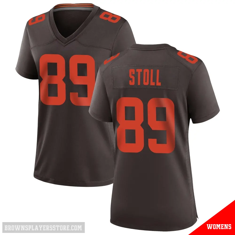 ＃89 Women's Jack Stoll Brown Game Cleveland Browns Alternate Jersey