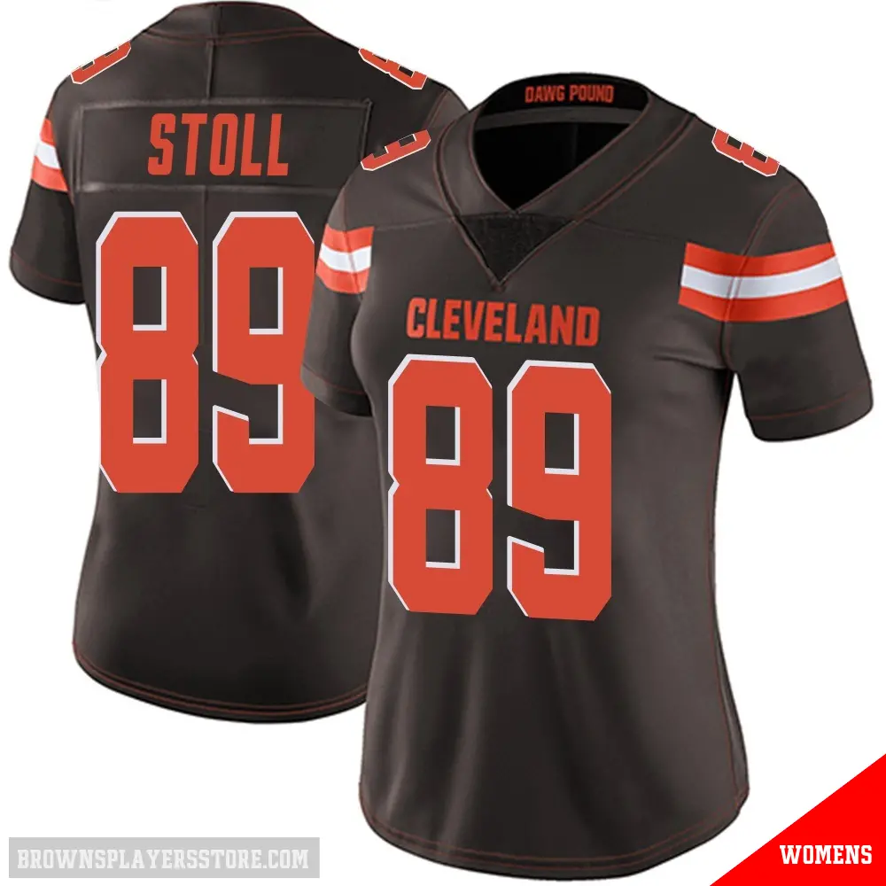 ＃89 Women's Jack Stoll Brown Limited Cleveland Browns Team Color Vapor Untouchable Jersey