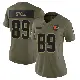 ＃89 Women's Jack Stoll Olive Limited Cleveland Browns 2025 Salute to Service Jersey