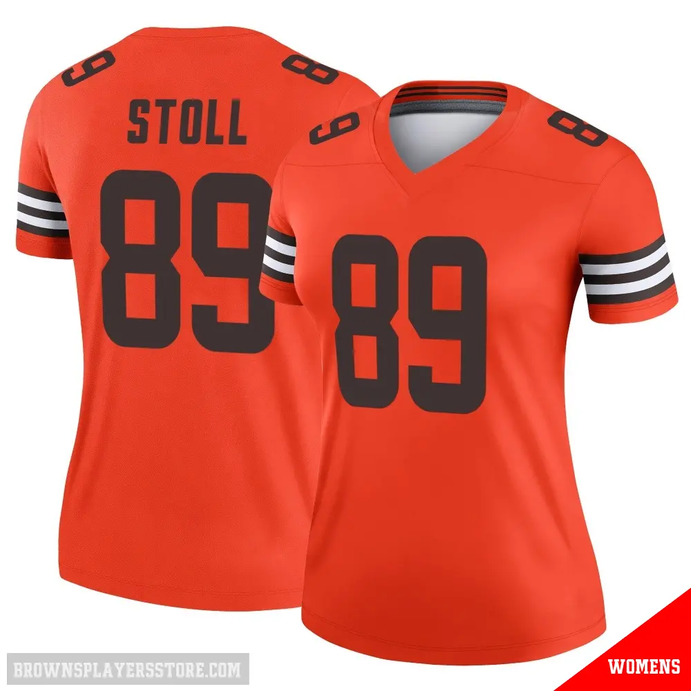 ＃89 Women's Jack Stoll Orange Legend Cleveland Browns Inverted Jersey