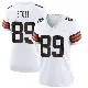 ＃89 Women's Jack Stoll White Game Cleveland Browns Jersey