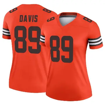 ＃89 Women's Kaden Davis Orange Legend Cleveland Browns Inverted Jersey