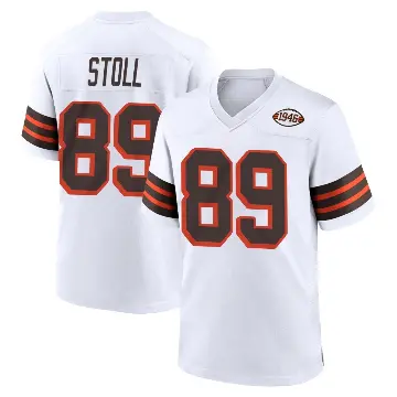 ＃89 Youth Jack Stoll White Game Cleveland Browns 1946 Collection Alternate Jersey