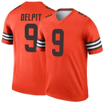 ＃9 Men's Grant Delpit Orange Legend Cleveland Browns Inverted Jersey