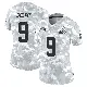 ＃9 Women's Grant Delpit Arctic Camo Limited Cleveland Browns 2024 Salute to Service Jersey