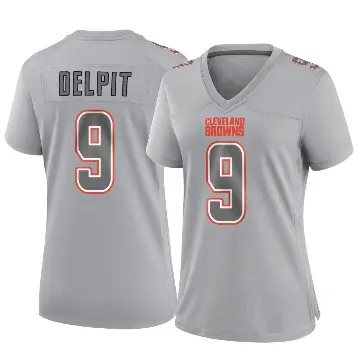 ＃9 Women's Grant Delpit Gray Game Cleveland Browns Atmosphere Fashion Jersey