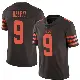 ＃9 Youth Grant Delpit Brown Limited Cleveland Browns Color Rush Jersey
