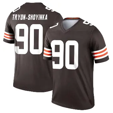 ＃90 Men's Joe Tryon-Shoyinka Brown Legend Cleveland Browns Jersey