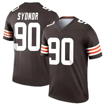 ＃90 Men's Khordae Sydnor Brown Legend Cleveland Browns Jersey