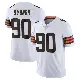 ＃90 Men's Khordae Sydnor White Limited Cleveland Browns Vapor Untouchable Jersey