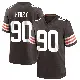＃90 Men's KJ Henry Brown Game Cleveland Browns Team Color Jersey