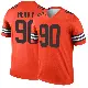 ＃90 Men's KJ Henry Orange Legend Cleveland Browns Inverted Jersey