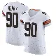 ＃90 Men's KJ Henry White Elite Cleveland Browns Vapor Jersey