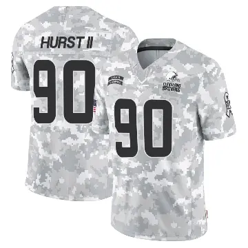 ＃90 Men's Maurice Hurst II Arctic Camo Limited Cleveland Browns 2024 Salute to Service Jersey