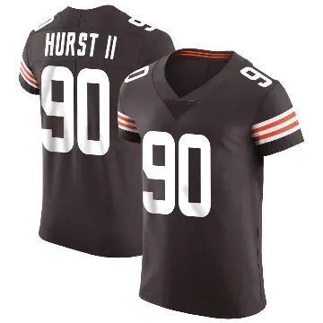 ＃90 Men's Maurice Hurst II Brown Elite Cleveland Browns Vapor Jersey