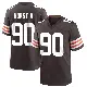 ＃90 Men's Maurice Hurst II Brown Game Cleveland Browns Team Color Jersey