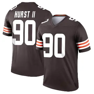 ＃90 Men's Maurice Hurst II Brown Legend Cleveland Browns Jersey